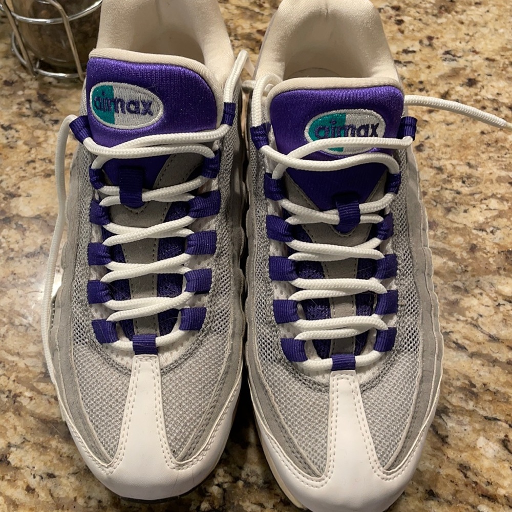 AirMax white, gray & purple size 7